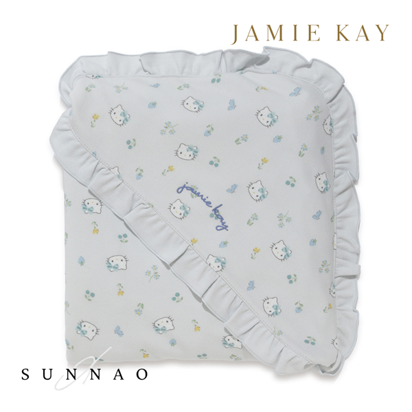 <JAMIE KAY> HELLO KITTY hoodie towel blanket - LIGHT BLUE
