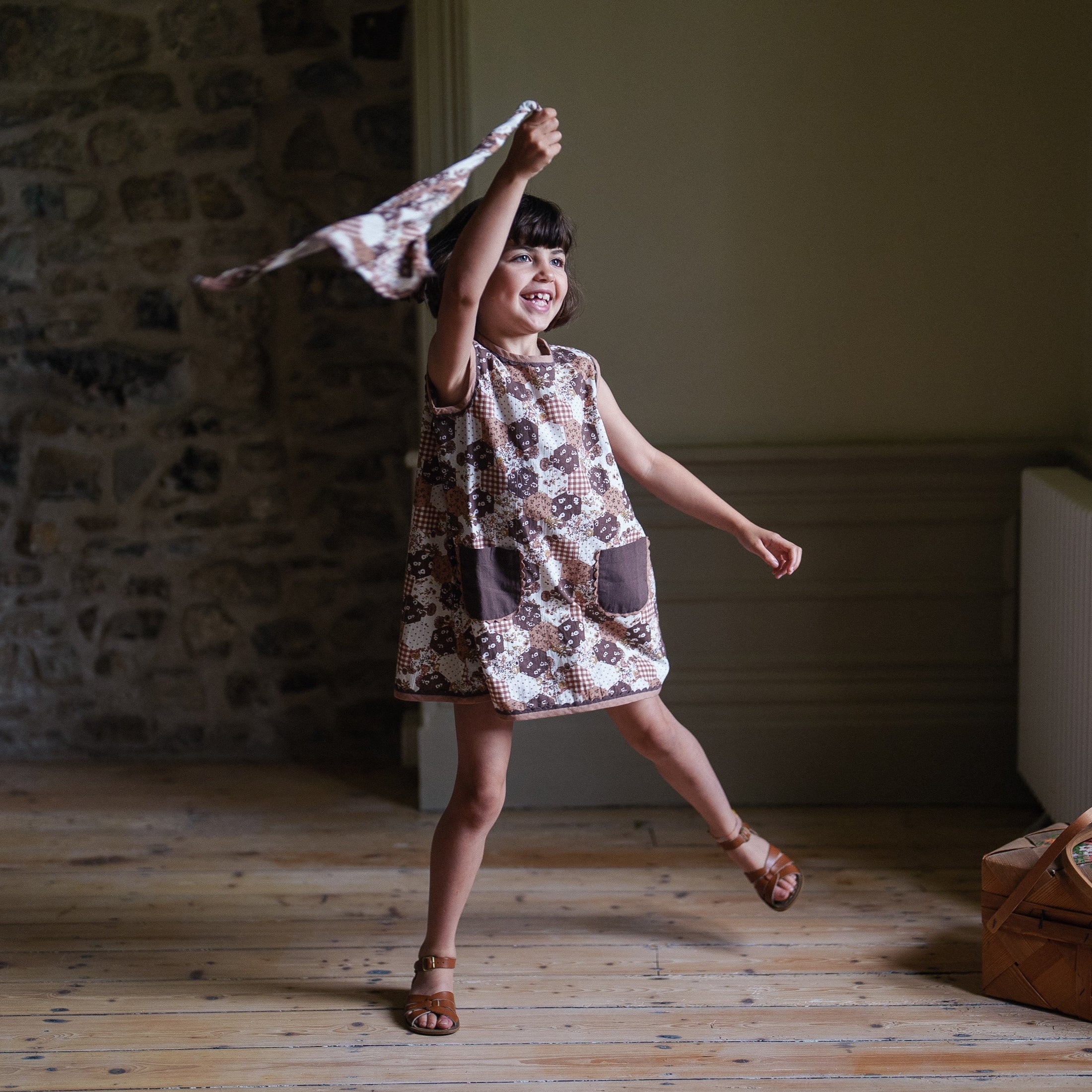 【送料無料】<Little Cotton Clothes> Hannah Dress Patchwork Print（2-7Y）