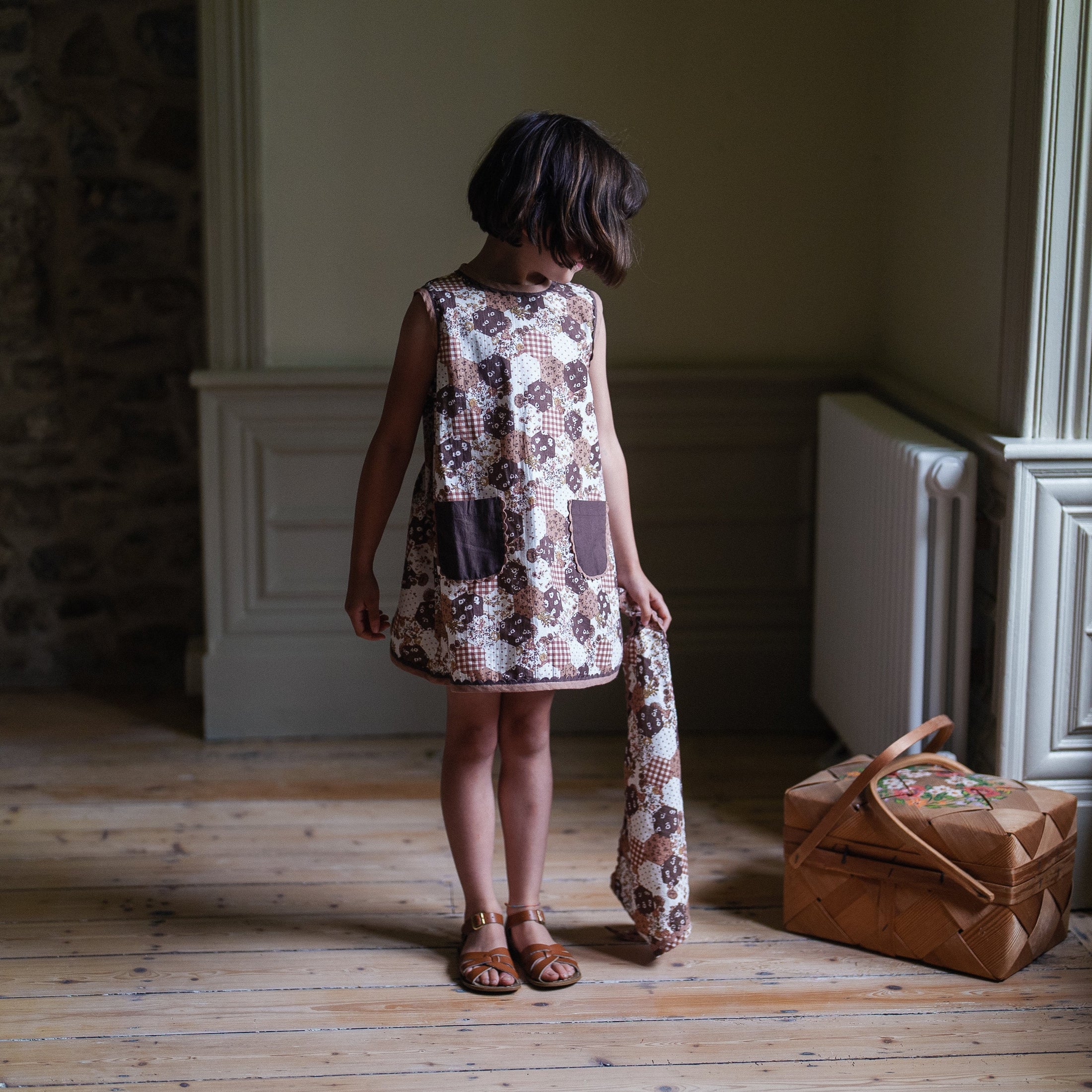 【送料無料】<Little Cotton Clothes> Hannah Dress Patchwork Print（2-7Y）