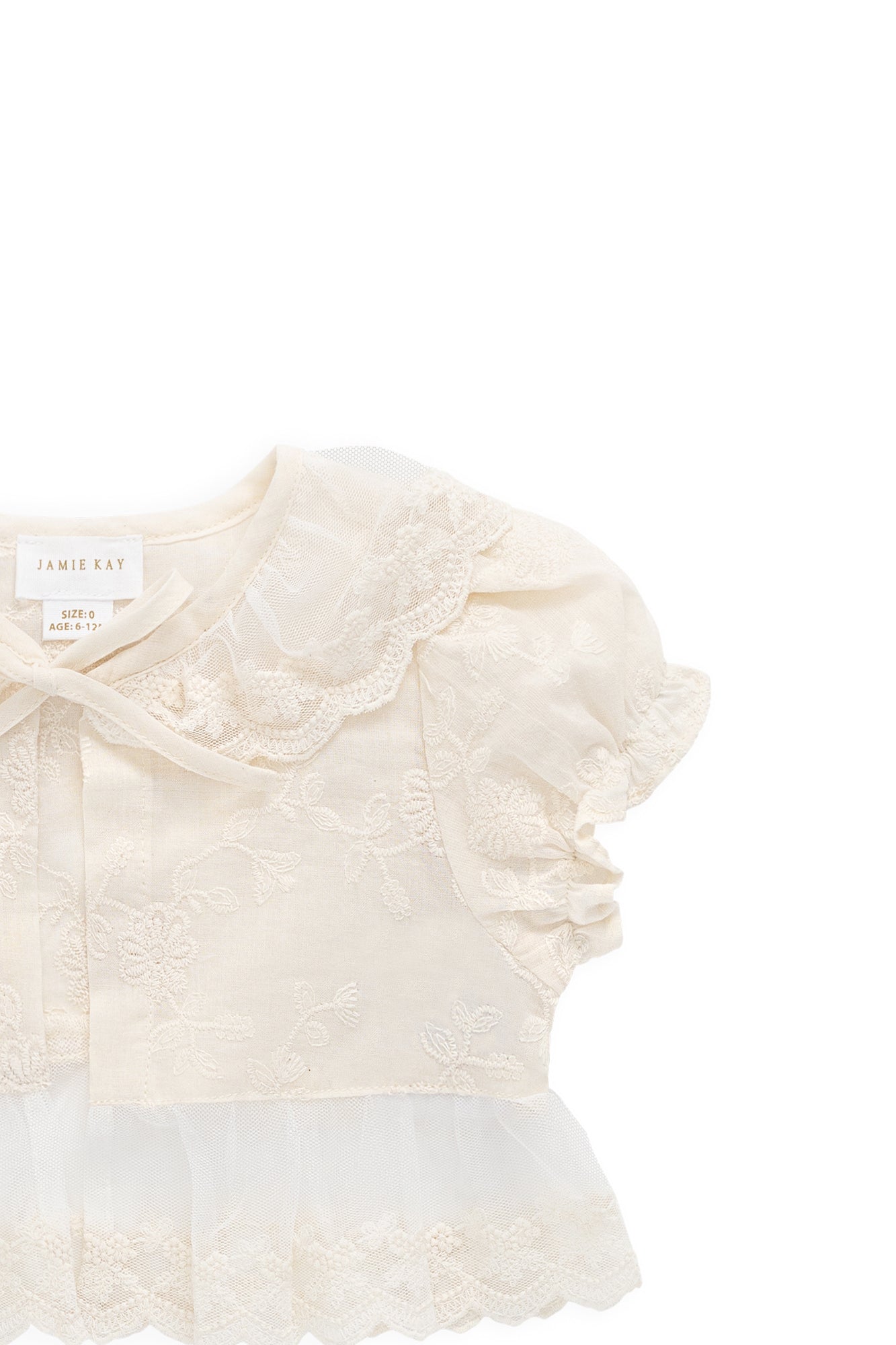 <JAMIE KAY> Lace blouse  Natural - OFF WHITE