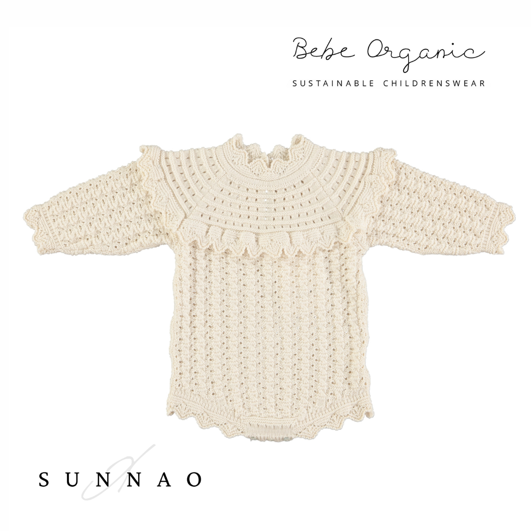 <Bebe Organic> Silvia Romper - CREAM（9M-18M）