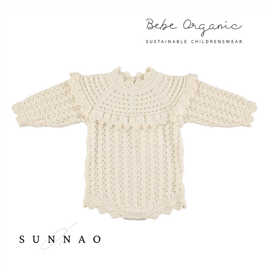 <Bebe Organic> Silvia Romper - CREAM（9M-18M）