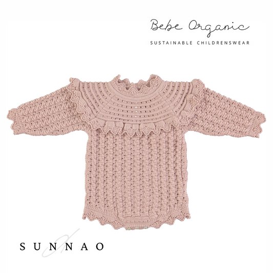 <Bebe Organic> Silvia Romper - DUSTY PINK（9M-18M）