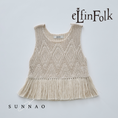 Gallery viewerに画像を読み込む, <eLfinFolk>Lacework Knit Tops - ivory
