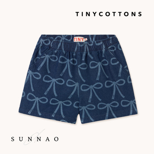 <TINYCOTTONS> BOWS WOVEN SHORT（2-6Y）