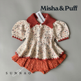 Gallery viewerに画像を読み込む, <Misha&Puff>Crochet Trim Puff Top - Picnic Confetti（2-6Y）
