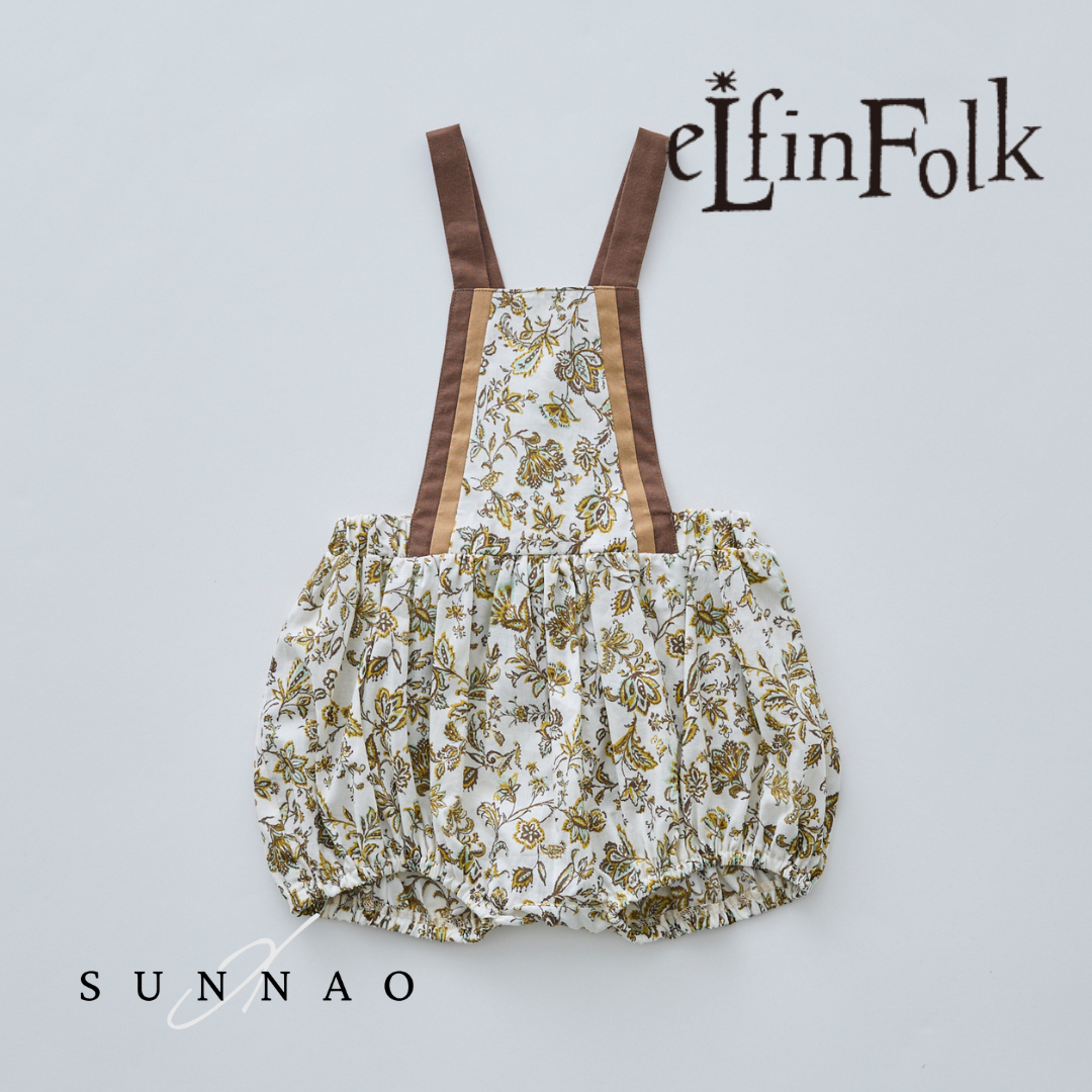 <eLfinFolk>Multi flora baby salopette（80-90）