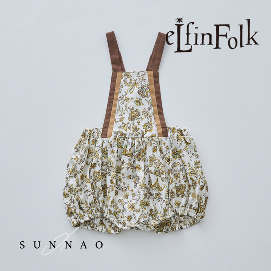 <eLfinFolk>Multi flora baby salopette（80-90）