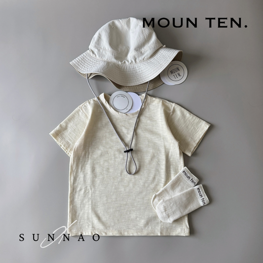 <Moun ten.>BT01-0110a Organic slub Tee - ECRU（80-95）