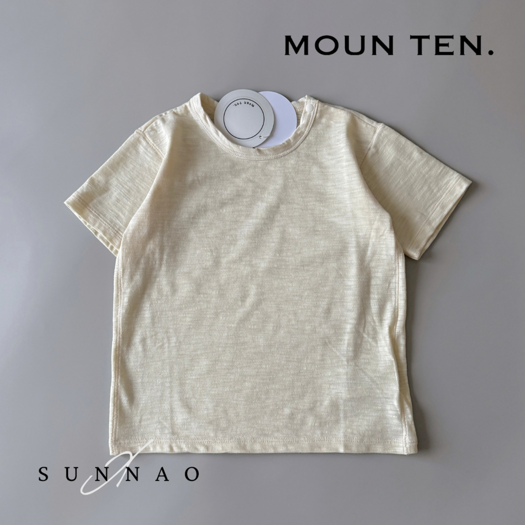 <Moun ten.>BT01-0110a Organic slub Tee - ECRU（80-95）