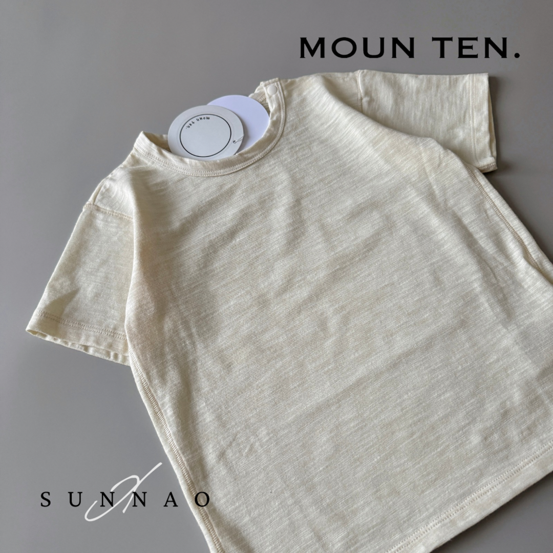 <Moun ten.>BT01-0110a Organic slub Tee - ECRU（80-95）