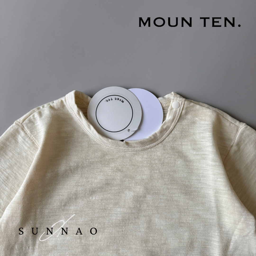 <Moun ten.>BT01-0110a Organic slub Tee - ECRU（80-95）