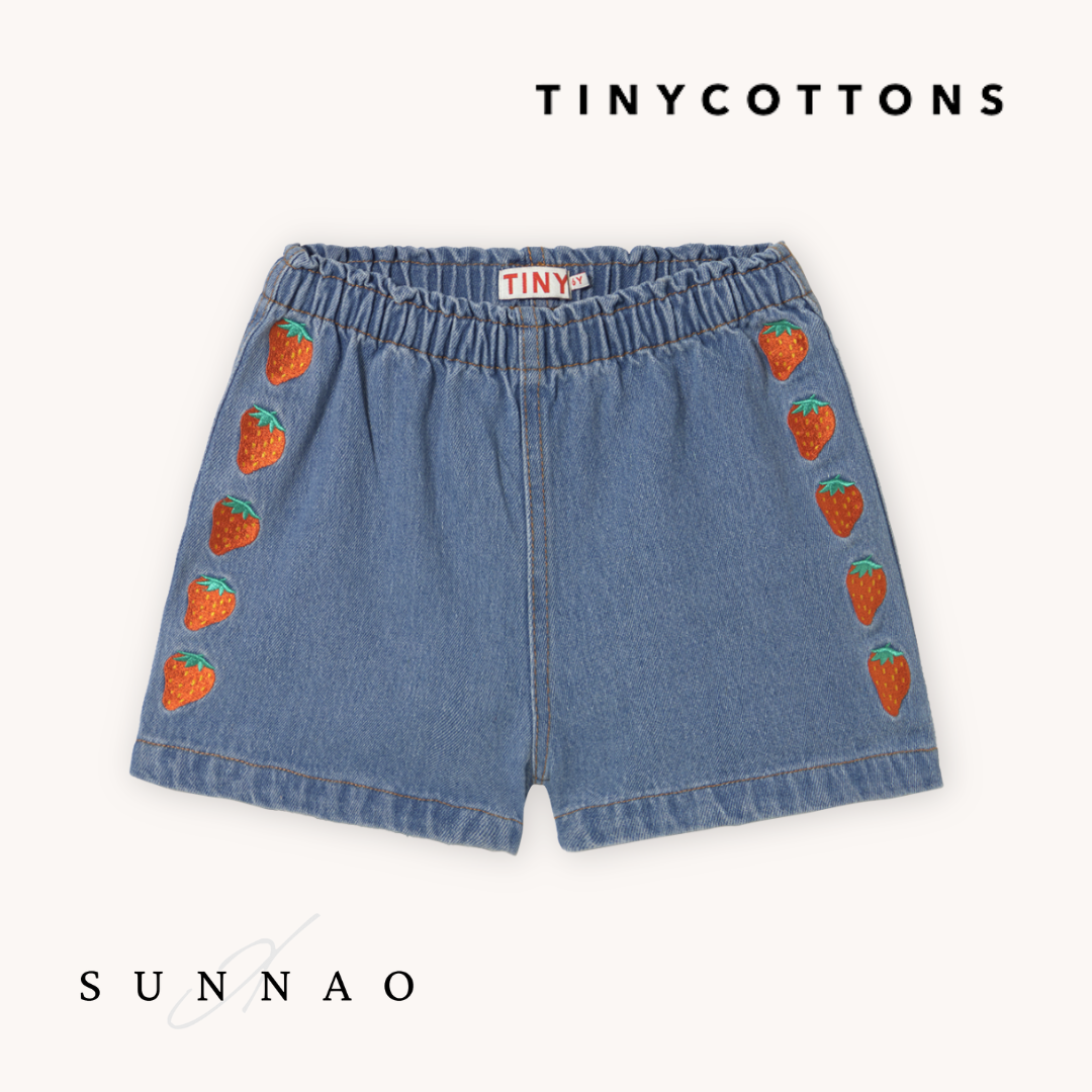 <TINYCOTTONS> STRAWBERRIES WOVEN SHORT（2-6Y）