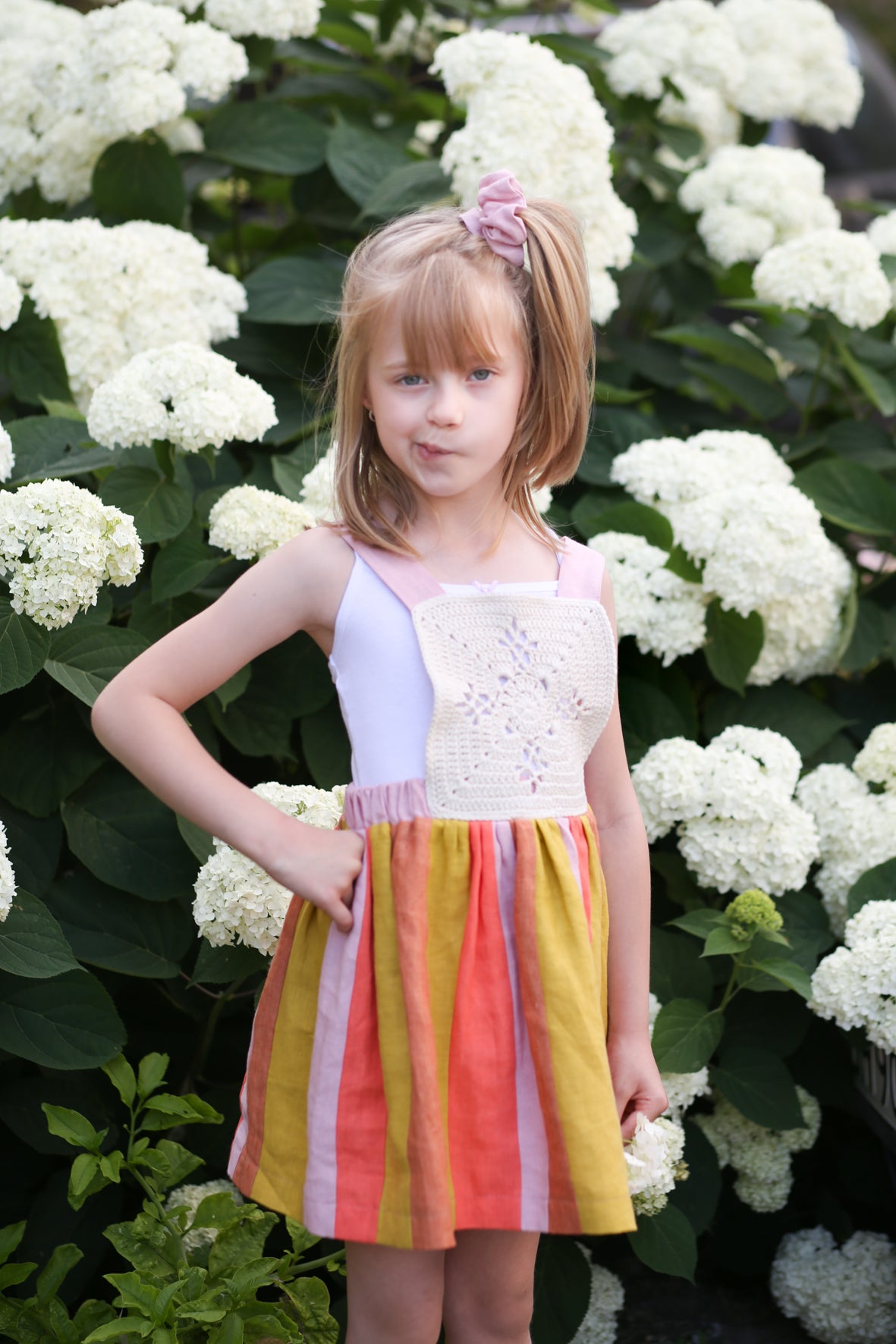 <Kalinka> Santana Pinafore - Milk/Papaya