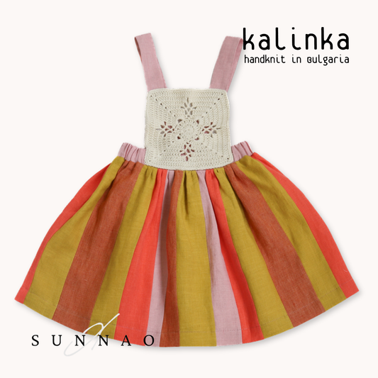 <Kalinka> Santana Pinafore - Milk/Papaya