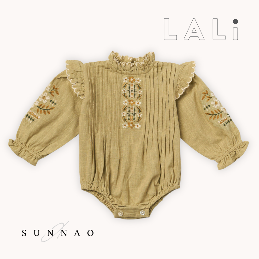 <Lali> Little Marie Romper in Faded Moss　