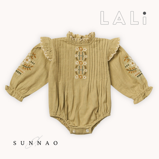 <Lali> Little Marie Romper in Faded Moss　