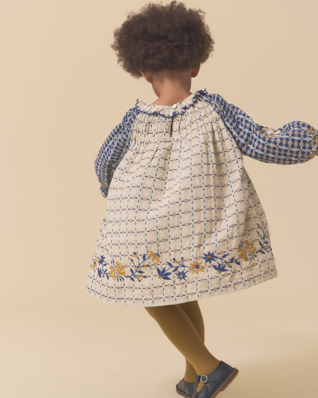 <Lali>  Tulip Dress in Double-Sided Yarn Dye