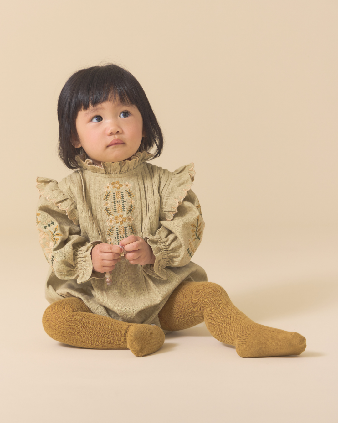 <Lali> Little Marie Romper in Faded Moss　