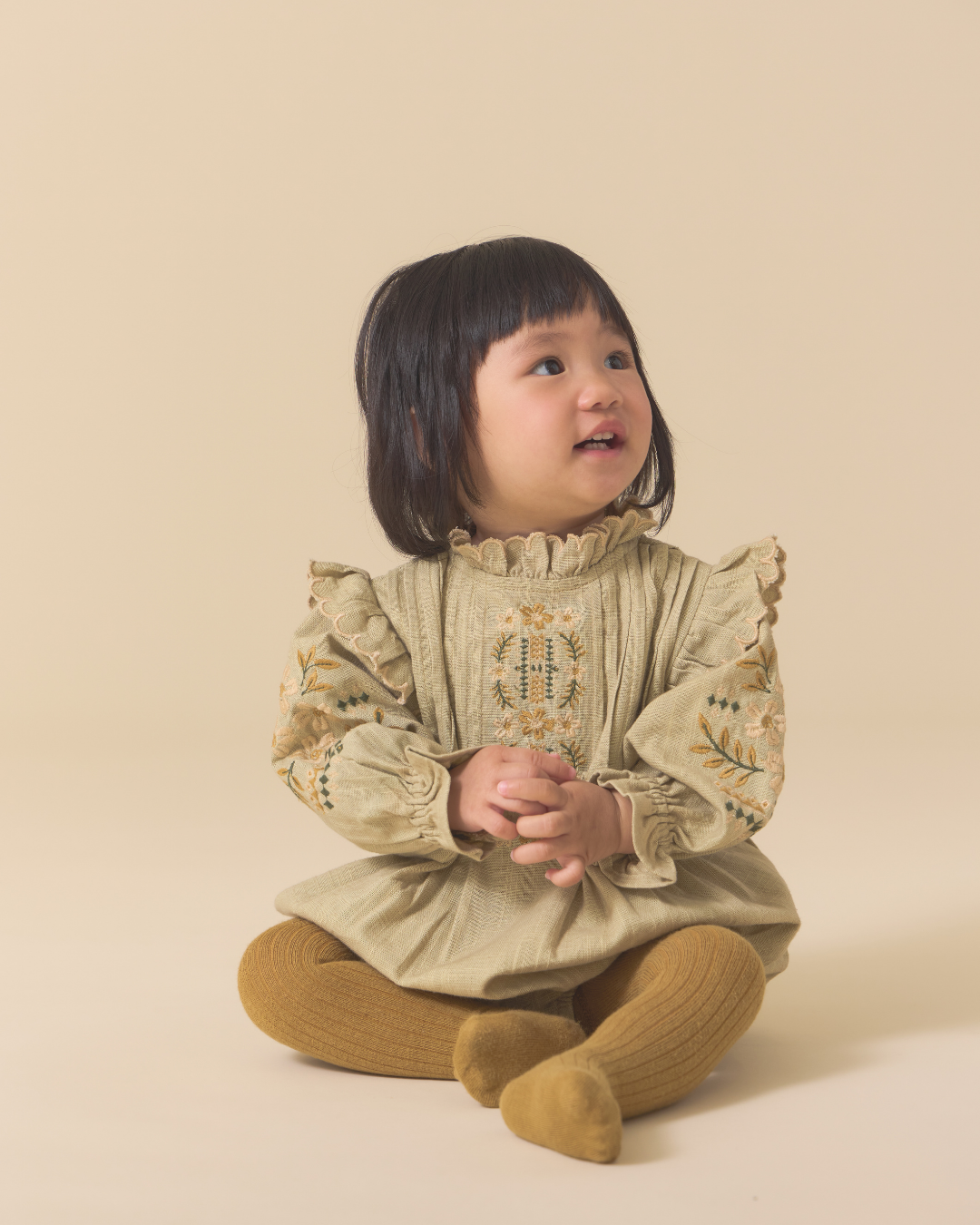 <Lali> Little Marie Romper in Faded Moss　