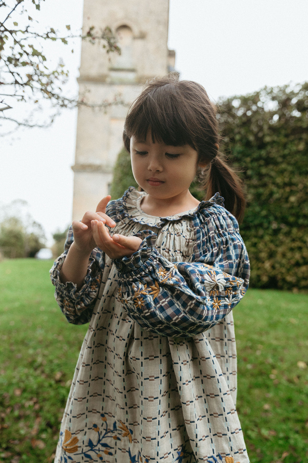 <Lali>  Tulip Dress in Double-Sided Yarn Dye