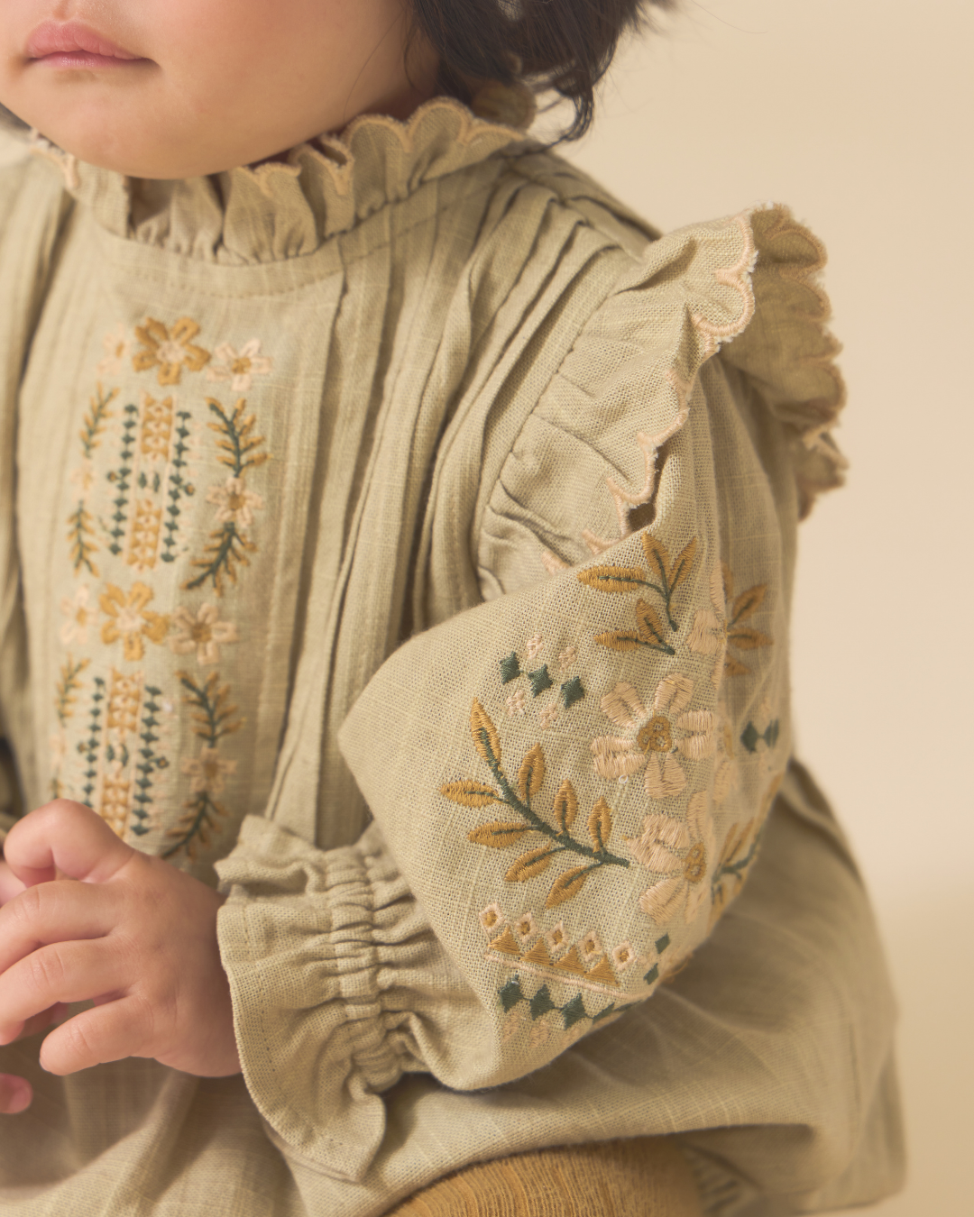 <Lali> Little Marie Romper in Faded Moss　