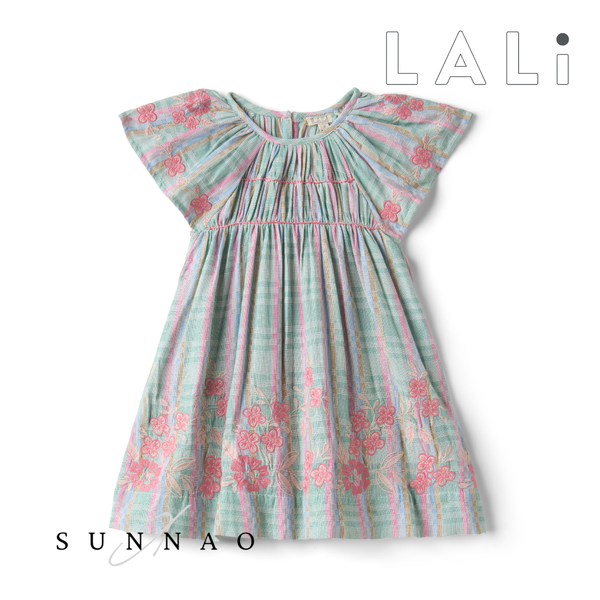 <Lali> Mini Tulip Dress in Minty Chex