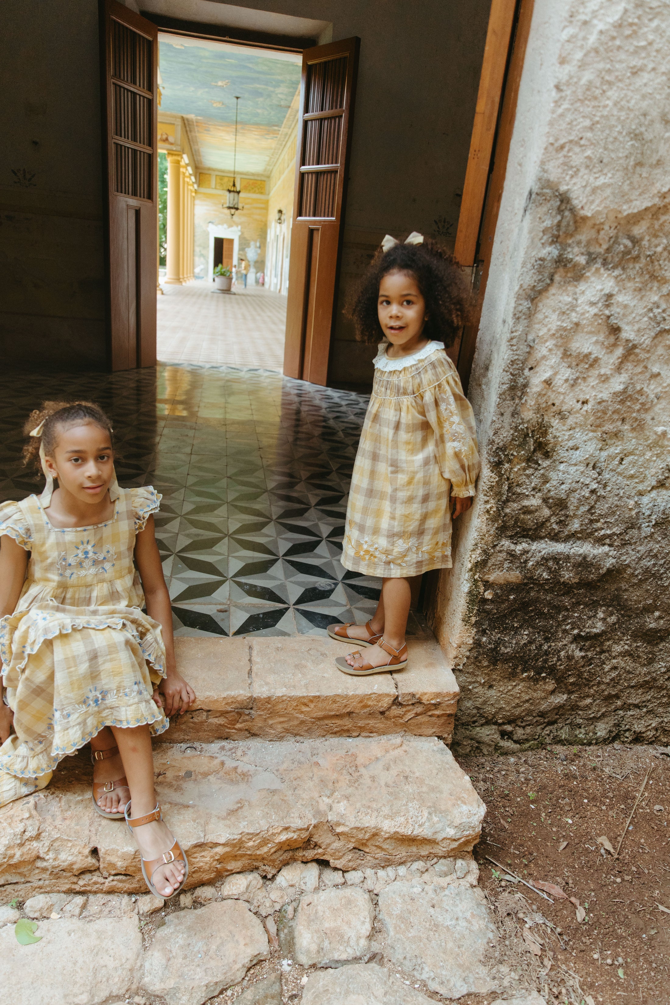 <Lali> Tulip Dress in Citrine Chex