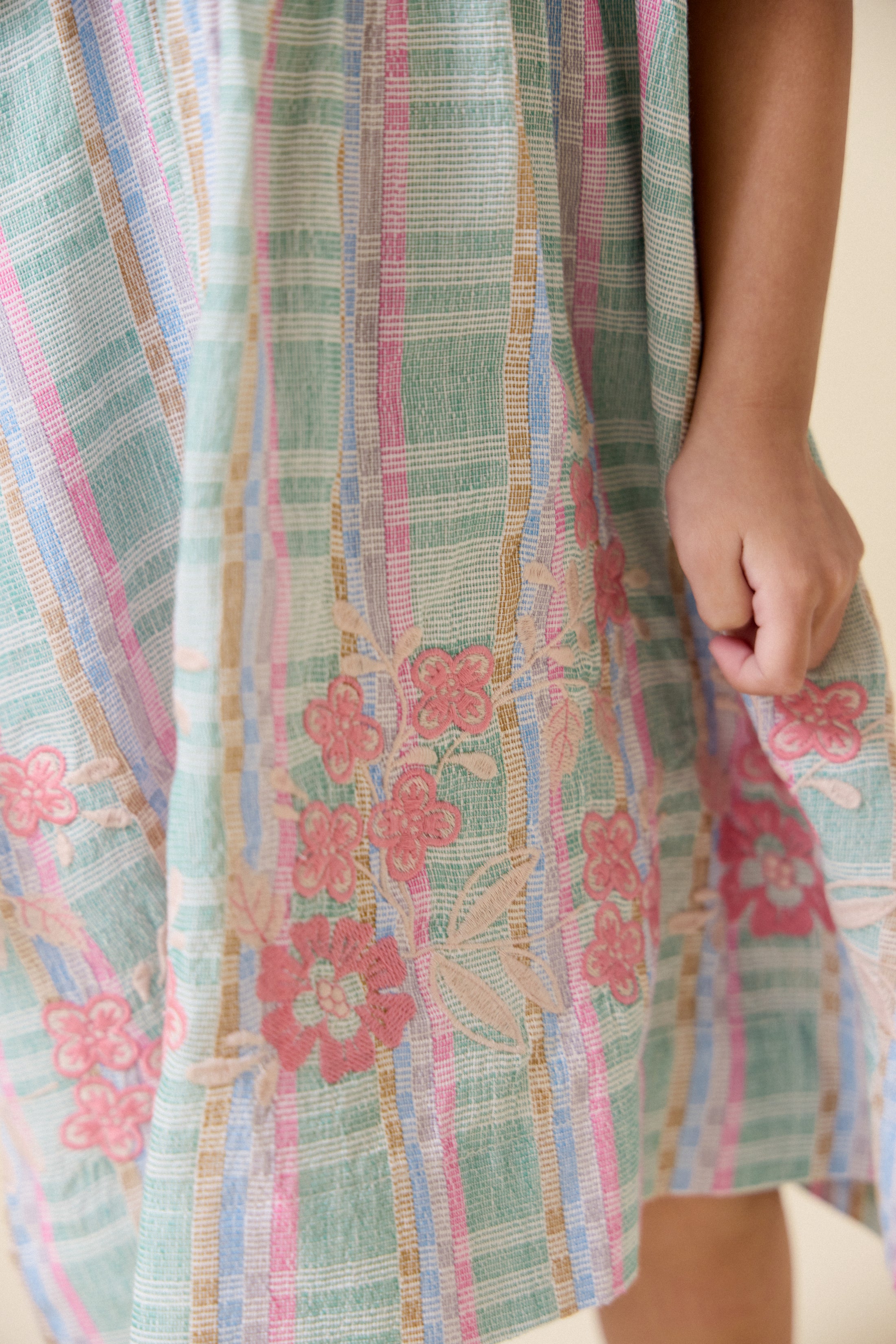 <Lali> Mini Tulip Dress in Minty Chex