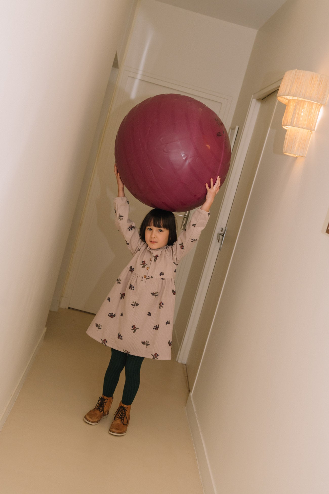 <STUDIO BOHEME PARIS> VERMONT DRESS - LIGHT MAUVE / BLACKBERRIES