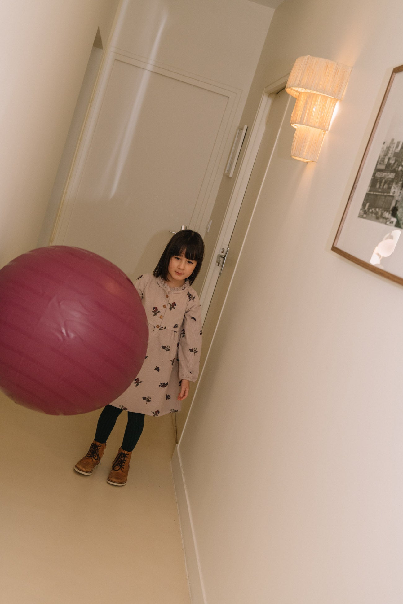 <STUDIO BOHEME PARIS> VERMONT DRESS - LIGHT MAUVE / BLACKBERRIES