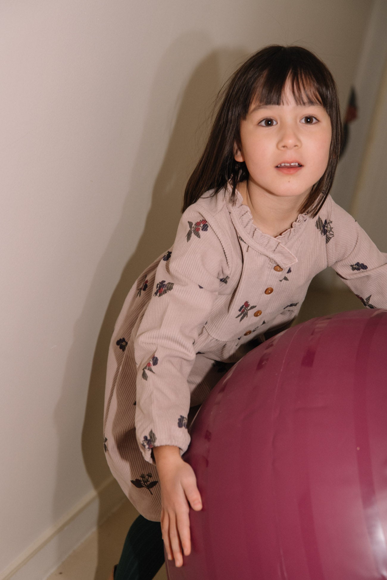 <STUDIO BOHEME PARIS> VERMONT DRESS - LIGHT MAUVE / BLACKBERRIES