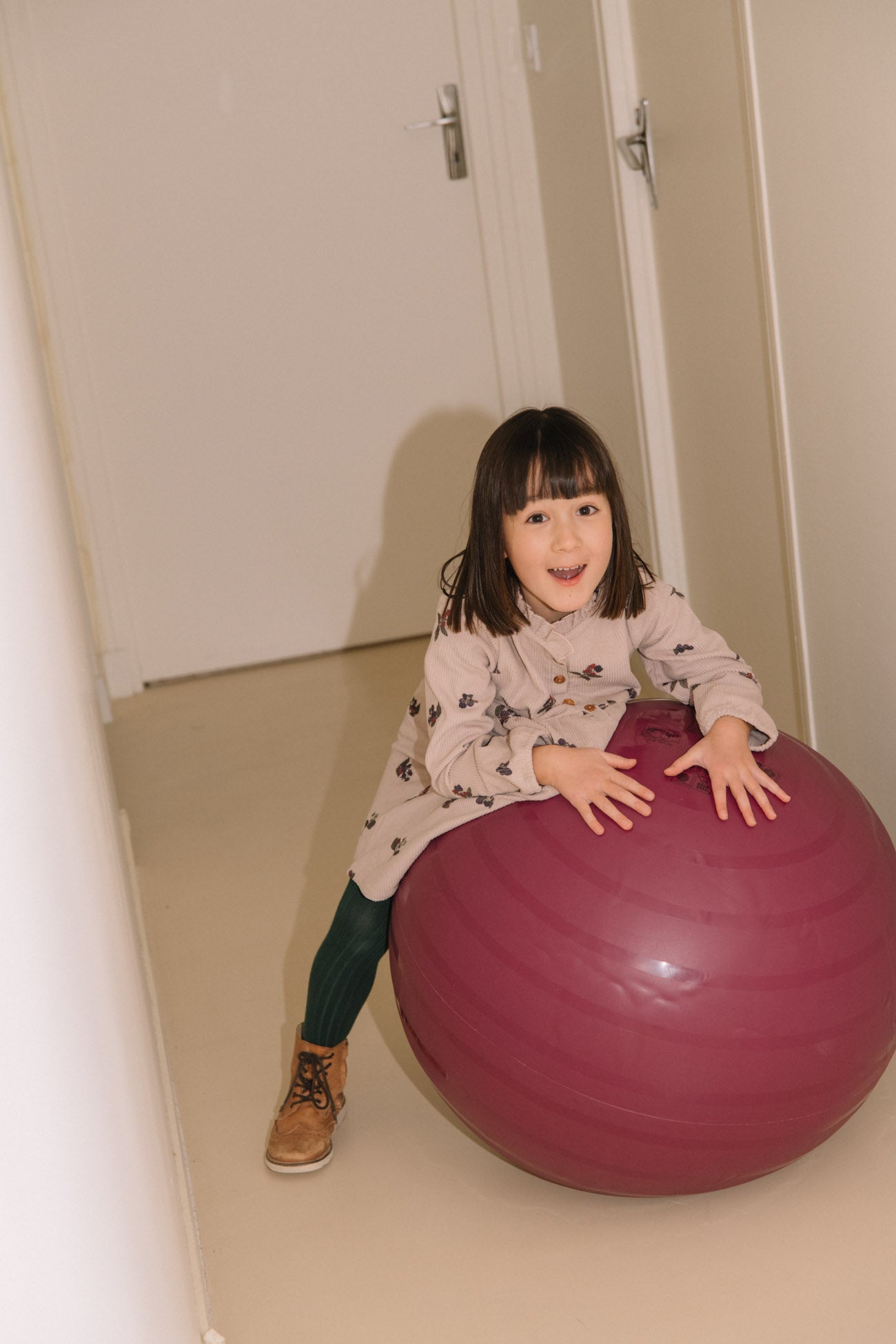 <STUDIO BOHEME PARIS> VERMONT DRESS - LIGHT MAUVE / BLACKBERRIES