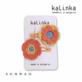 Gallery viewerに画像を読み込む, <Kalinka>Flower Crochet Clip Set - Mango/Honey
