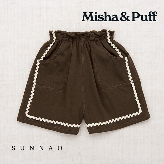 <Misha&Puff>Rickrack Camp Short - Bark（2-8Y）