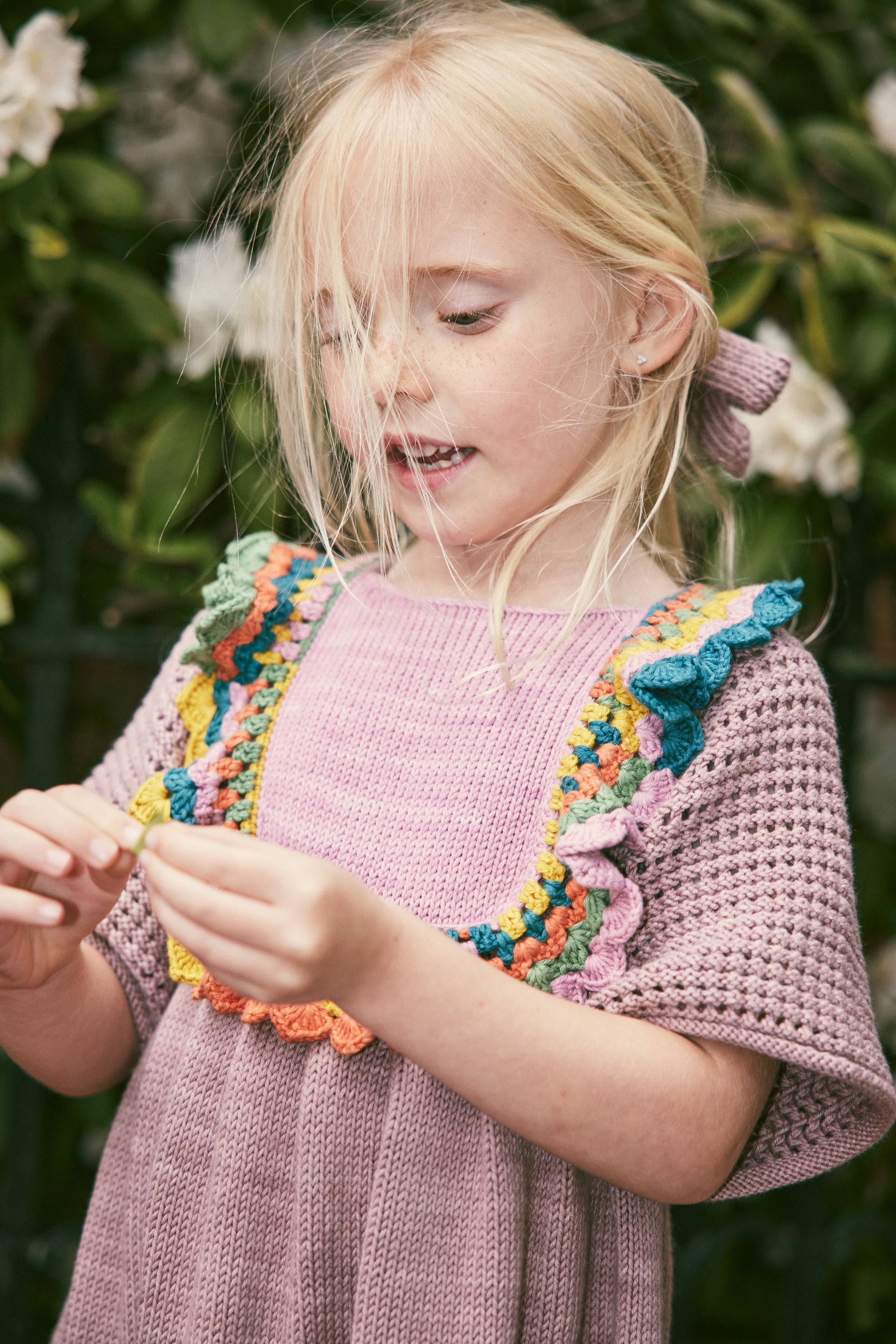 <Misha&Puff>Crochet Joya Dress - Plum Petal（2-6Y）