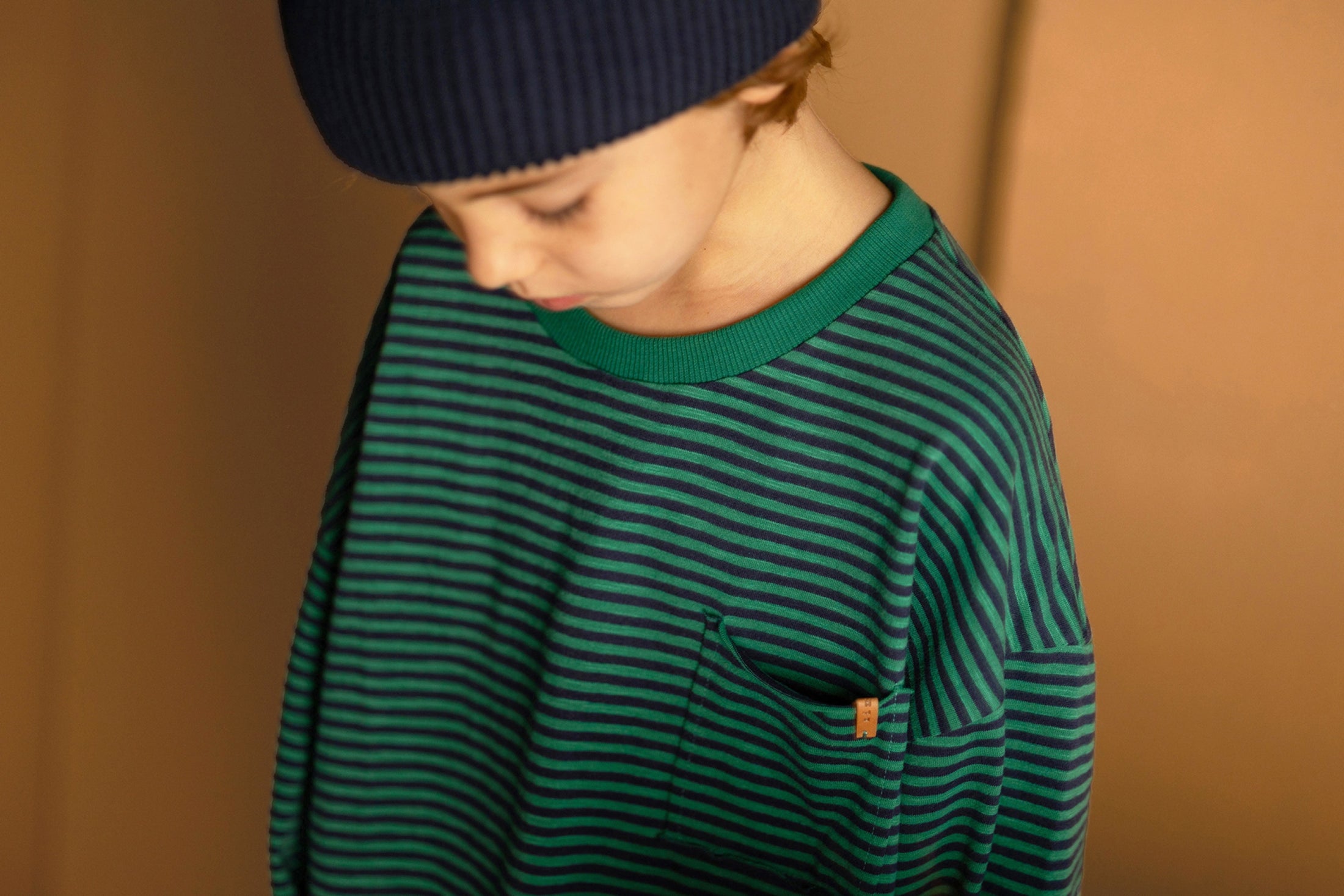 <Nixnut>Drop Shirt - Navy Stripe（86-122）