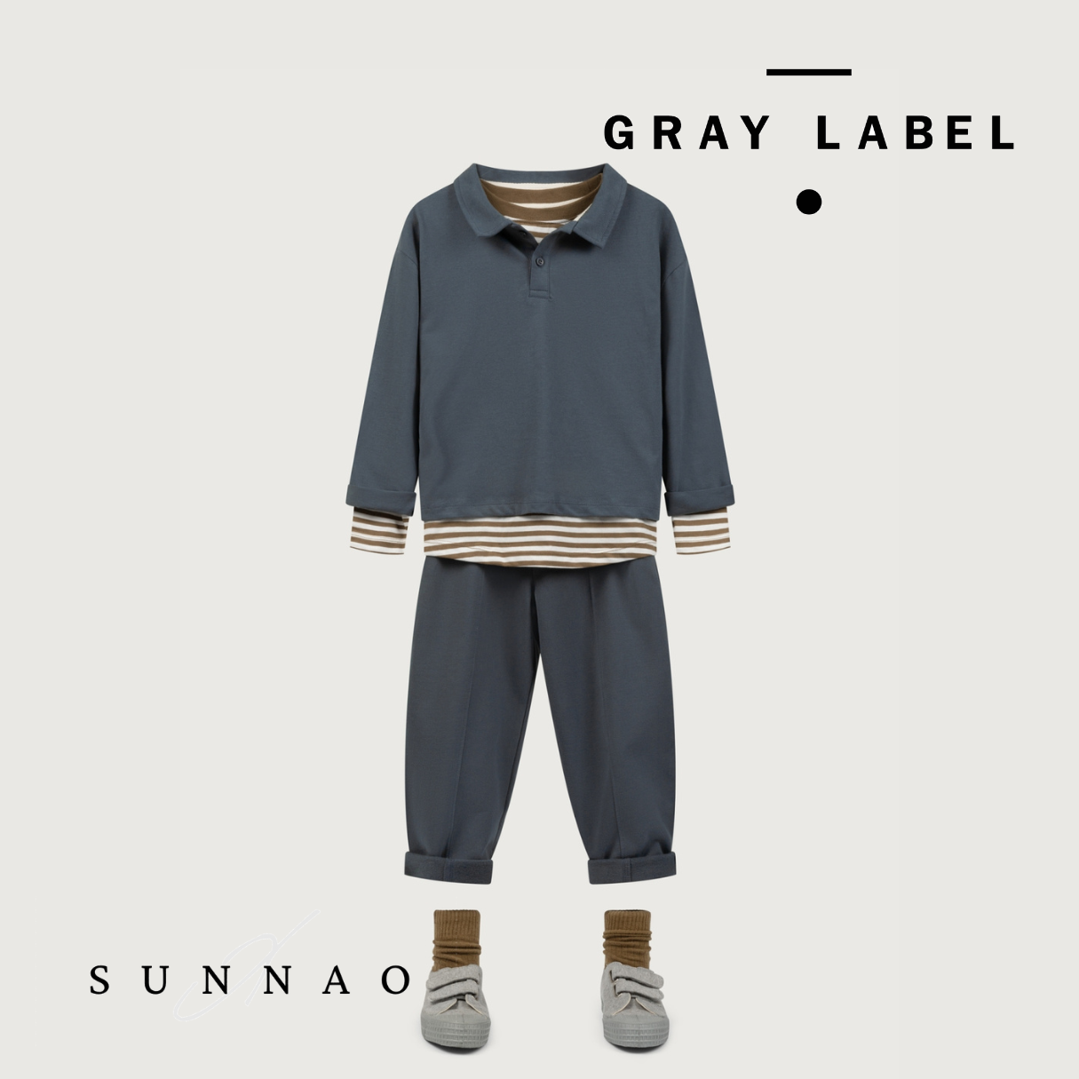 <GRAY LABEL> L/S Tee - Woody - Cream