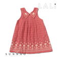 Load image into Gallery viewer, Lali Sofia Dress in Coral Crossstitch (2-5Y)
