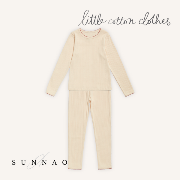 <Little Cotton Clothes> Pointelle Pyjamas Buttermilk　