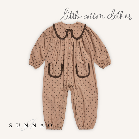 <Little Cotton Clothes>  Lolly Romper Rosehip Floral　