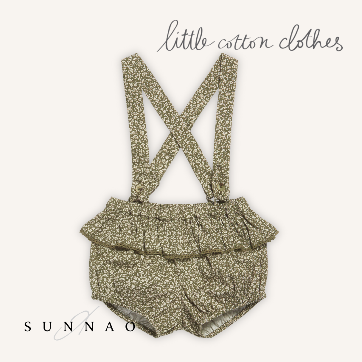 <Little Cotton Clothes> Frilly Romper Combe Floral