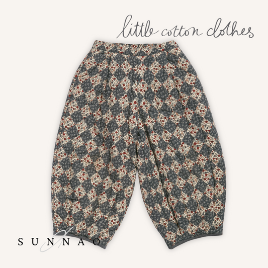 <Little Cotton Clothes> Quilted Jessica Trousers Harlequin Floral　