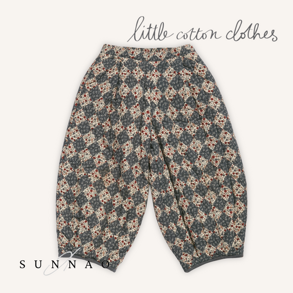 <Little Cotton Clothes> Quilted Jessica Trousers Harlequin Floral　