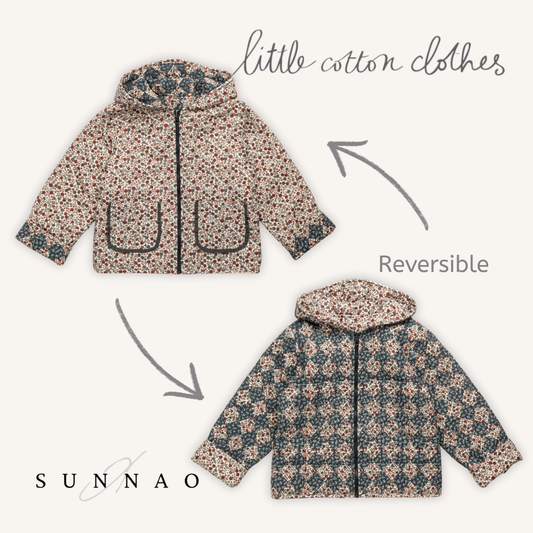 <Little Cotton Clothes>  Jojo Reversible Jacket Harelquin Floral　