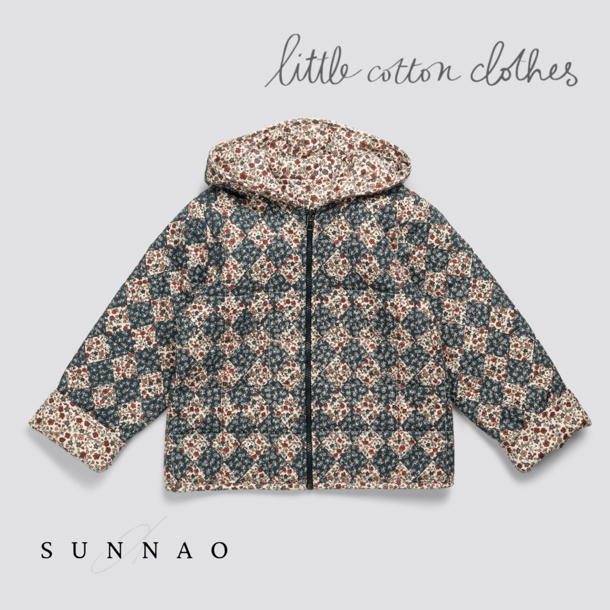 <Little Cotton Clothes>  Jojo Reversible Jacket Harelquin Floral　