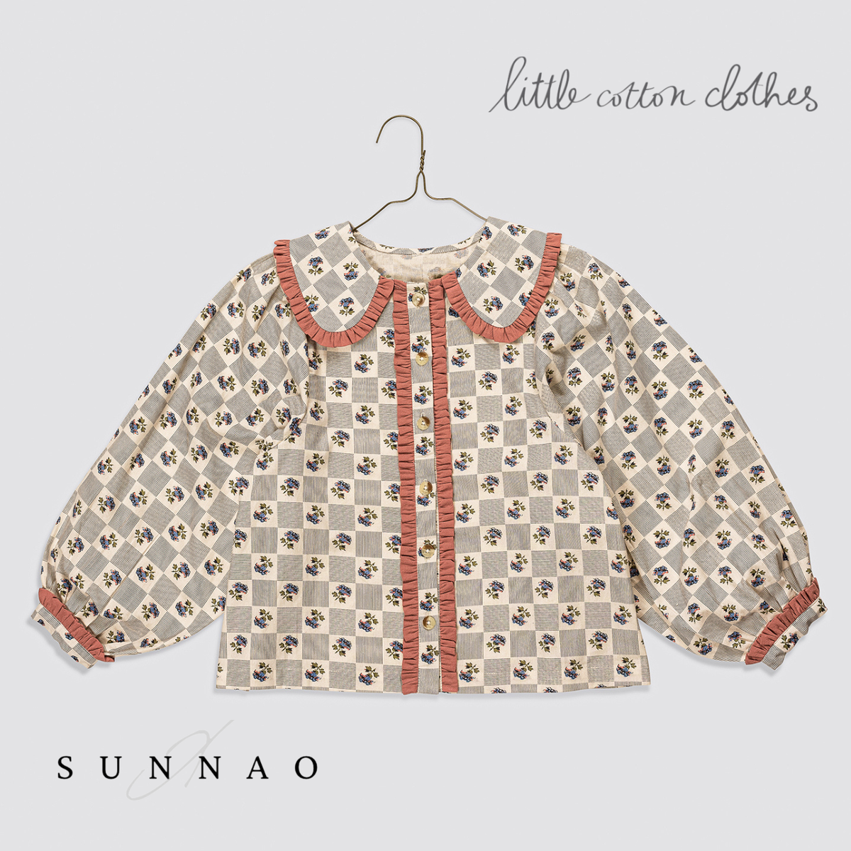 【予約】<Little Cotton Clothes> Helga blouse in Papier Floral