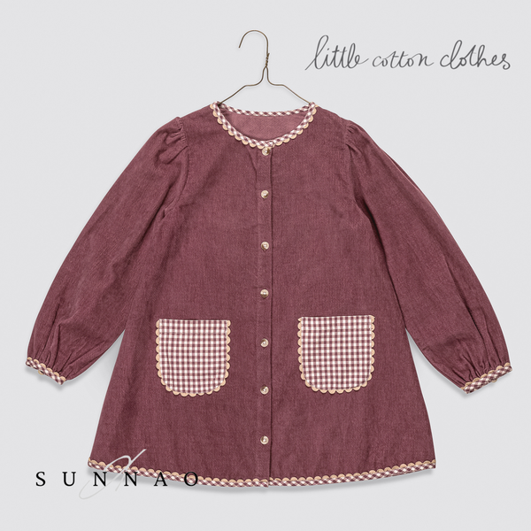 【予約】<Little Cotton Clothes> Velvet Jules Dress in Sugarplum