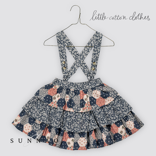 【予約】<Little Cotton Clothes> Aria Rara Skirt Patchwork Floral