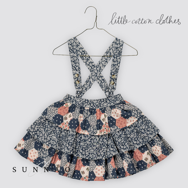 【予約】<Little Cotton Clothes> Aria Rara Skirt Patchwork Floral